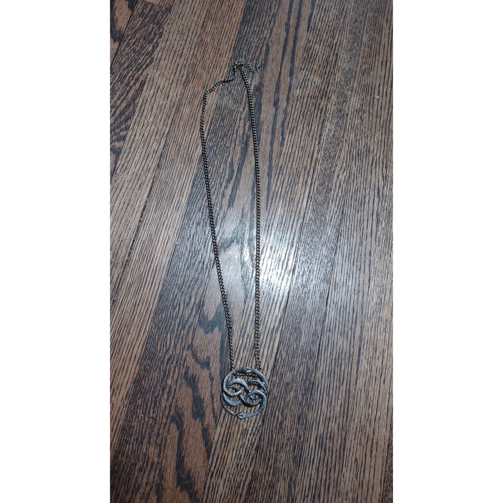 Auryn The Neverending Story Snake Pendant Necklace Silver Gold Tone Fantasy Prop - Picture 6 of 6